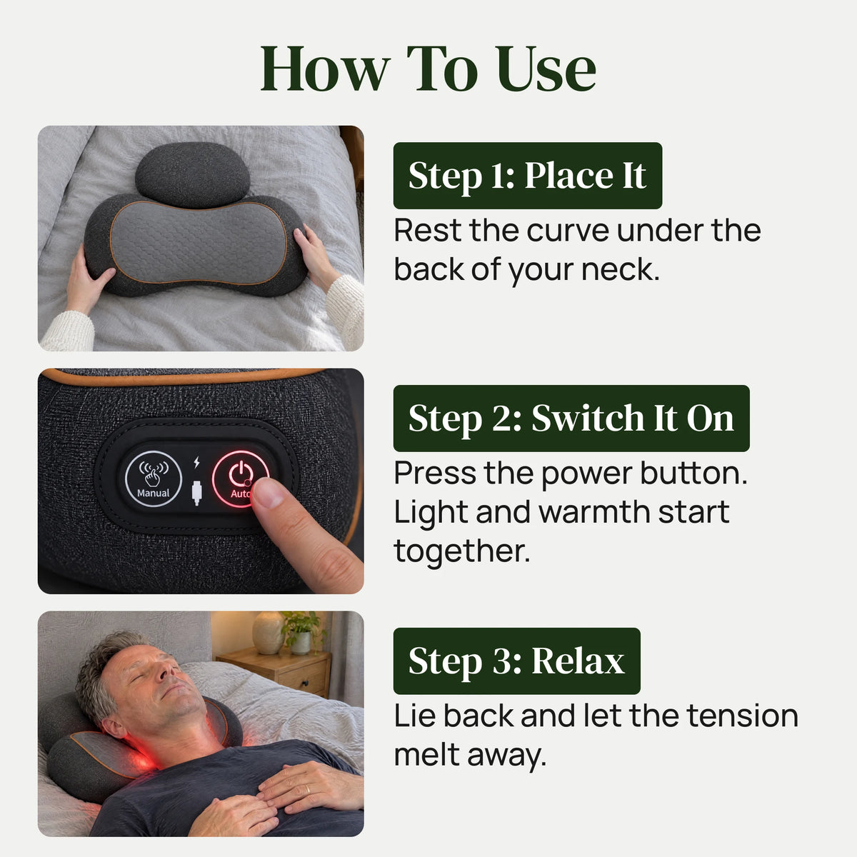 GlowRest™ Red Light Neck Pillow